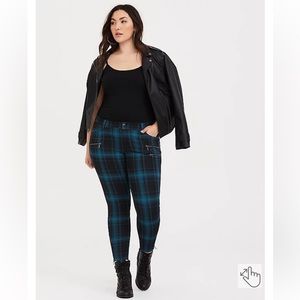 TORRID Blue Plaid Jeggings